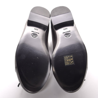 Chanel Lambskin Patent Cap Toe Ballerina Flats 40.5 Black 4 of 7