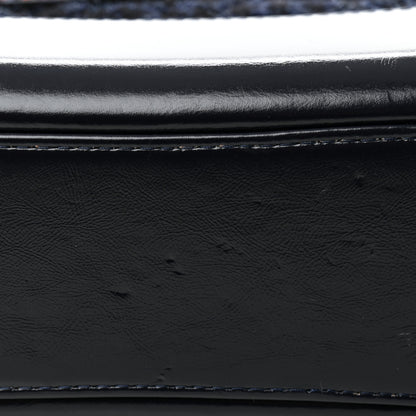 Chanel Tweed Calfskin Quilted Medium Gabrielle Hobo Black Blue 13 of 13