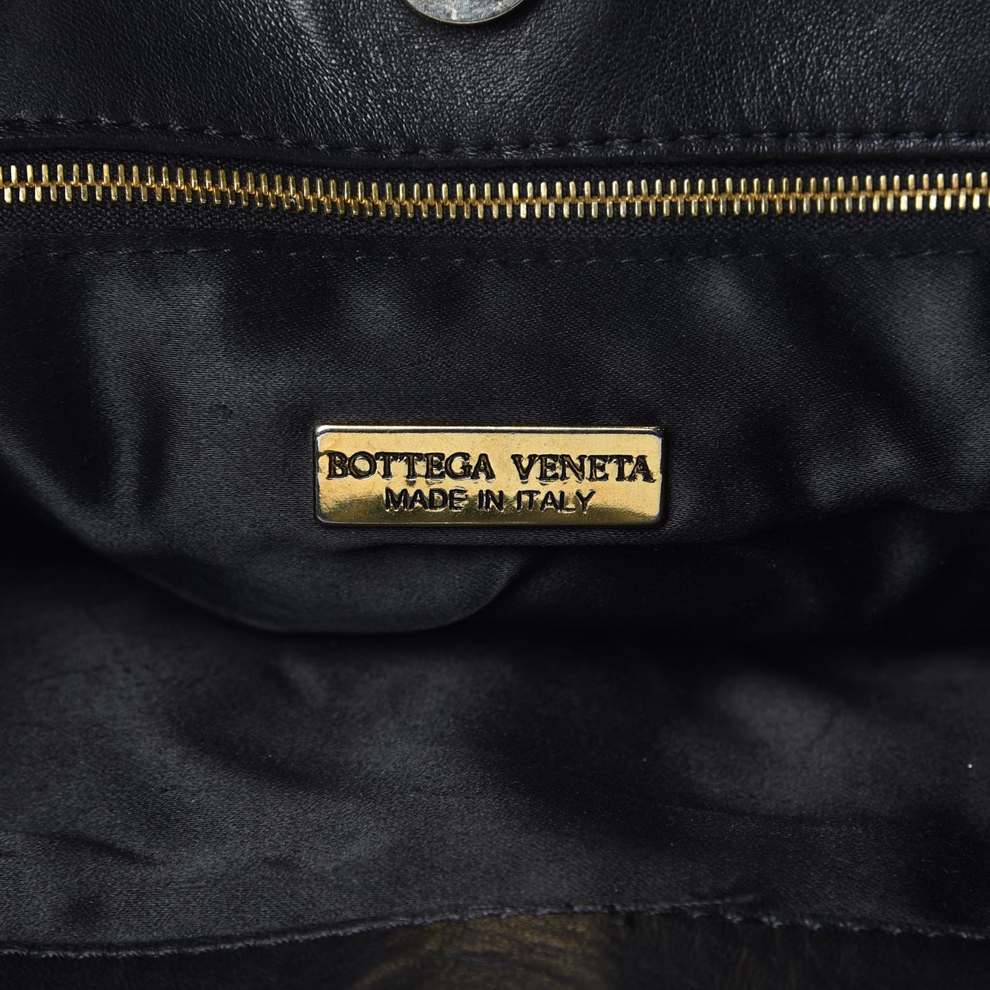 Nappa Intrecciato Drawstring Bucket Bag Black