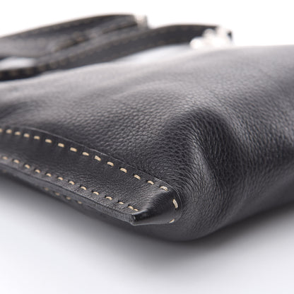 Fendi Calfskin Romano Selleria Crossbody Bag Black 7 of 15