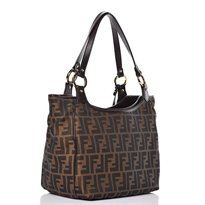Fendi Zucca Small Chef Shopping Tote Tobacco Moro 3 of 11