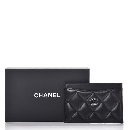 Chanel Lambskin Quilted Card Holder Black 9 of 9