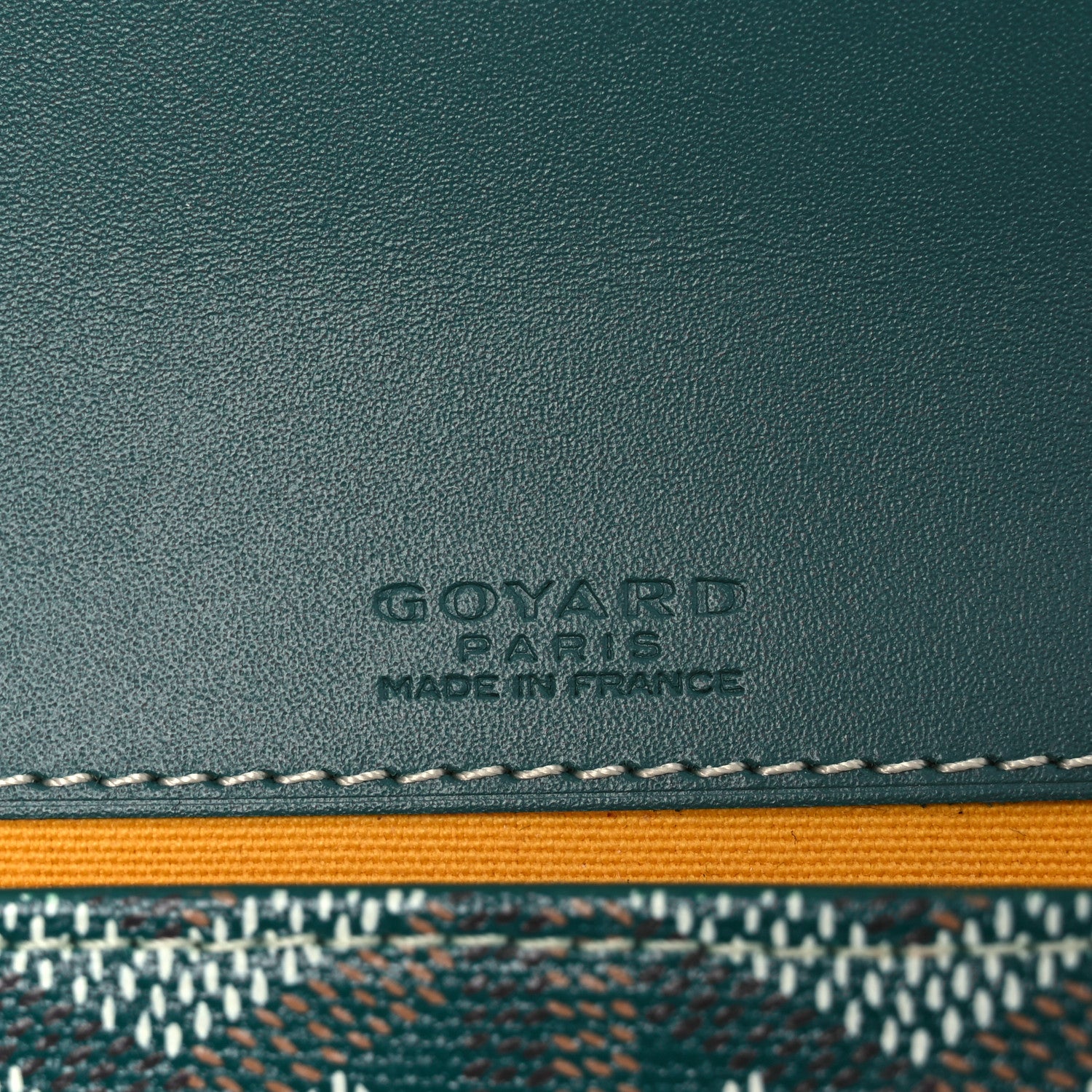 Goyard Goyardine Monte Carlo Bois Clutch Green 6 of 9