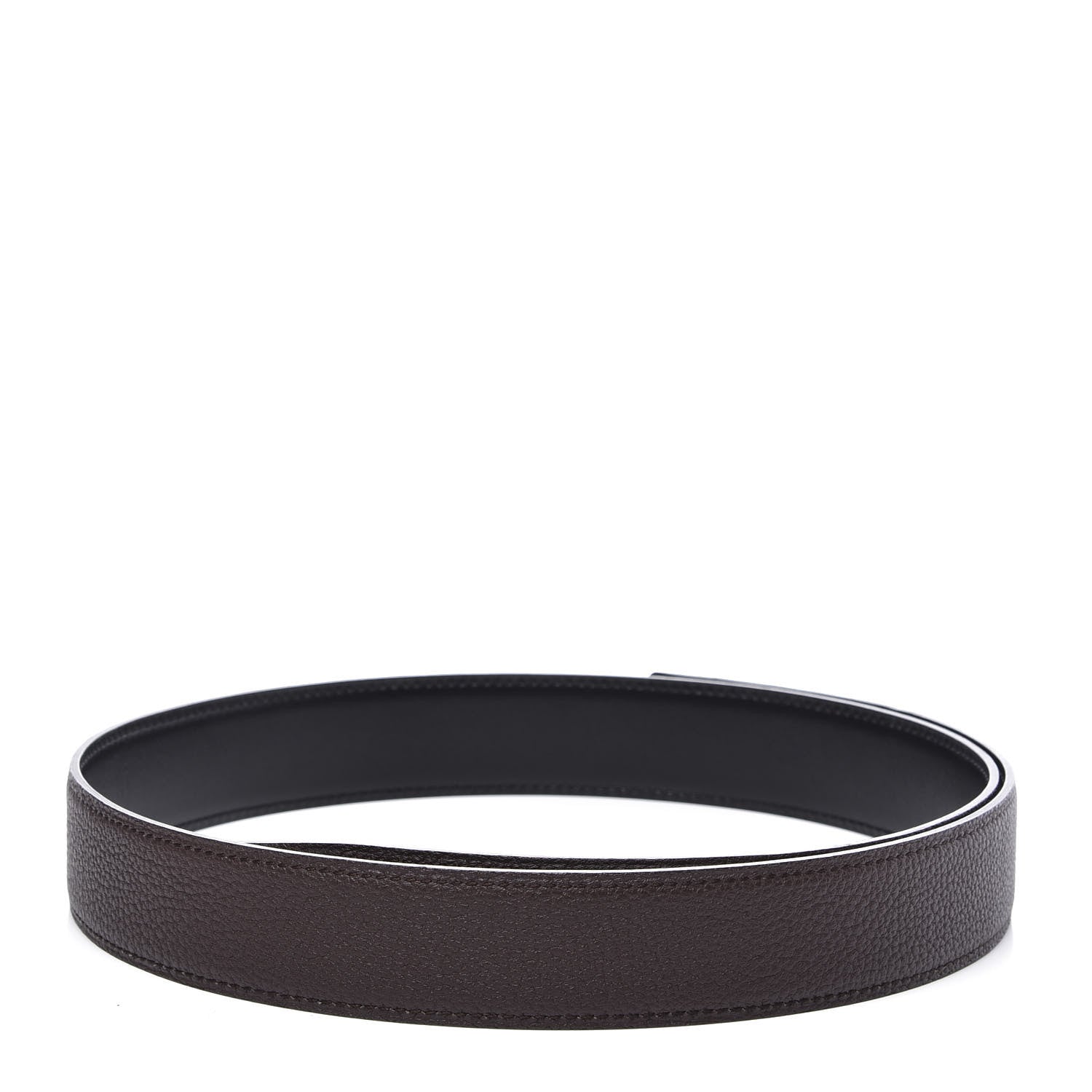 Hermes Box Togo 32mm Belt Strap 85 Black Chocolate 2 of 6
