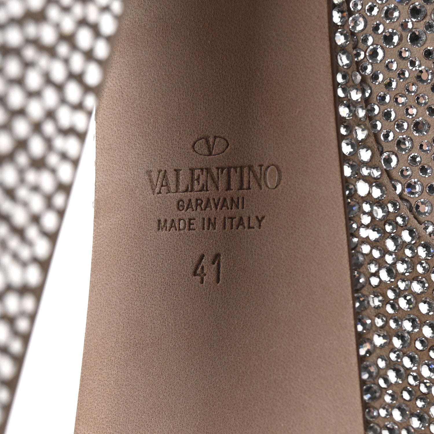 Valentino Garavani Crystal Suede Tan-Go 55/155mm Platform Pumps 41 Rose Cannelle 7 of 9