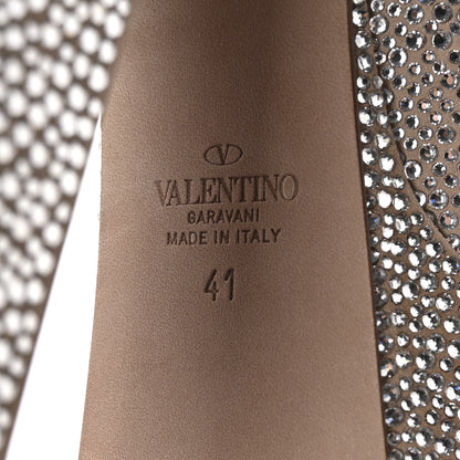 Valentino Garavani Crystal Suede Tan-Go 55/155mm Platform Pumps 41 Rose Cannelle 7 of 9