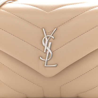 Saint Laurent Calfskin Y Quilted Monogram Toy Loulou Crossbody Bag Nude Powder 8 of 11