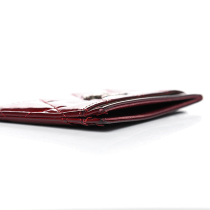 Chanel Patent Quilted Brilliant Card Holder Red 9 of 14