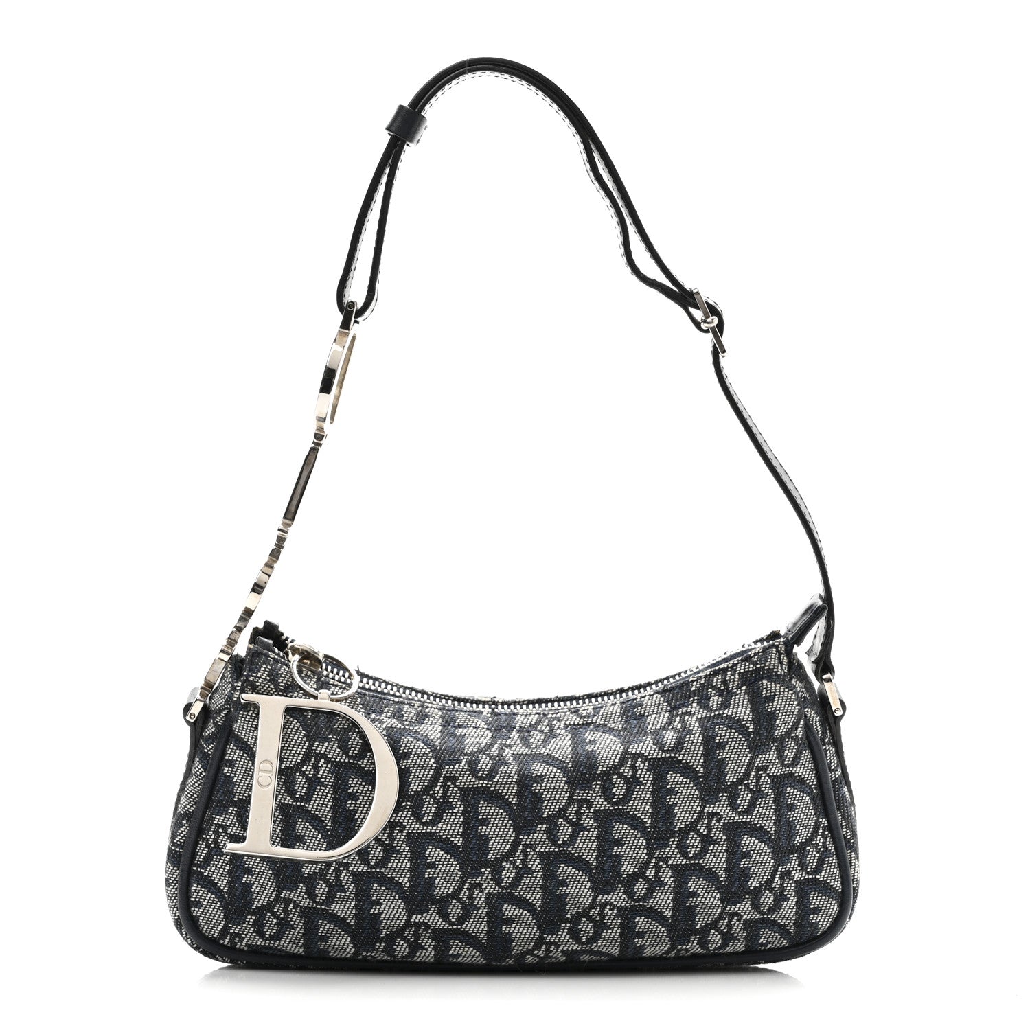 Christian Dior Monogram Shoulder Bag Pochette Blue 1 of 10