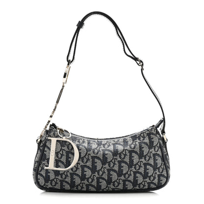 Christian Dior Monogram Shoulder Bag Pochette Blue 1 of 10