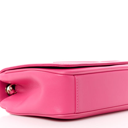 Chanel Lambskin CC Mania Flap Bag Pink 9 of 10