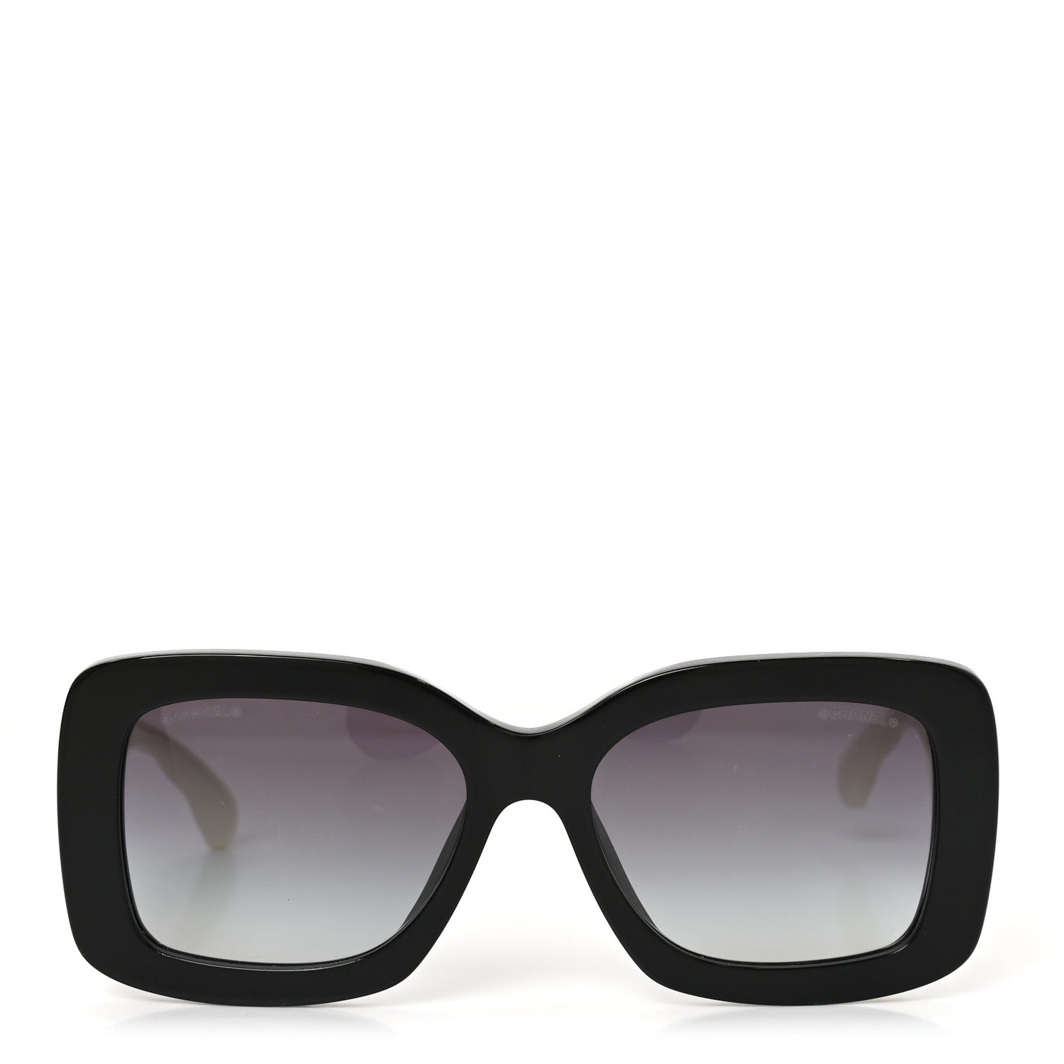Chanel Acetate Quilted CC Rectangle Sunglasses 5483-A White Black 2 of 7