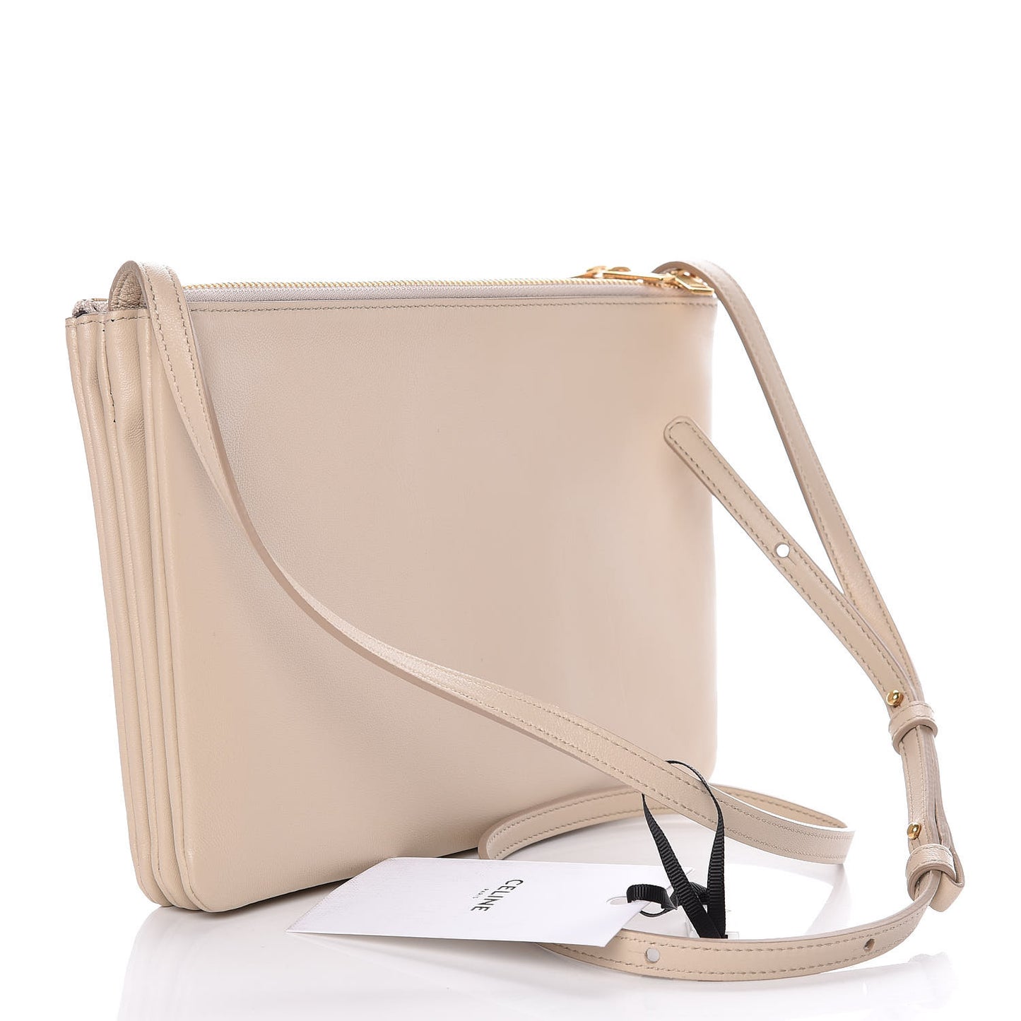 Lambskin Large Trio Crossbody Bag Linen
