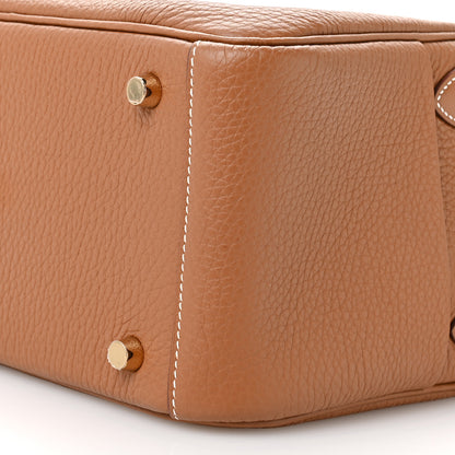Hermes Taurillon Clemence Lindy 26 Gold 10 of 11