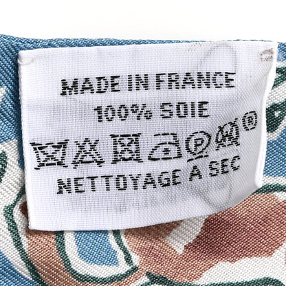 Hermes Silk Chevaux En Liberte Twilly Bleu Glacier Beige 3 of 6