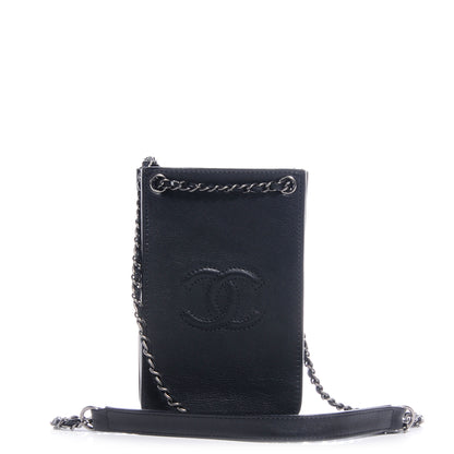 Chanel Calfskin Crossbody CC Phone Holder Black 1 of 7
