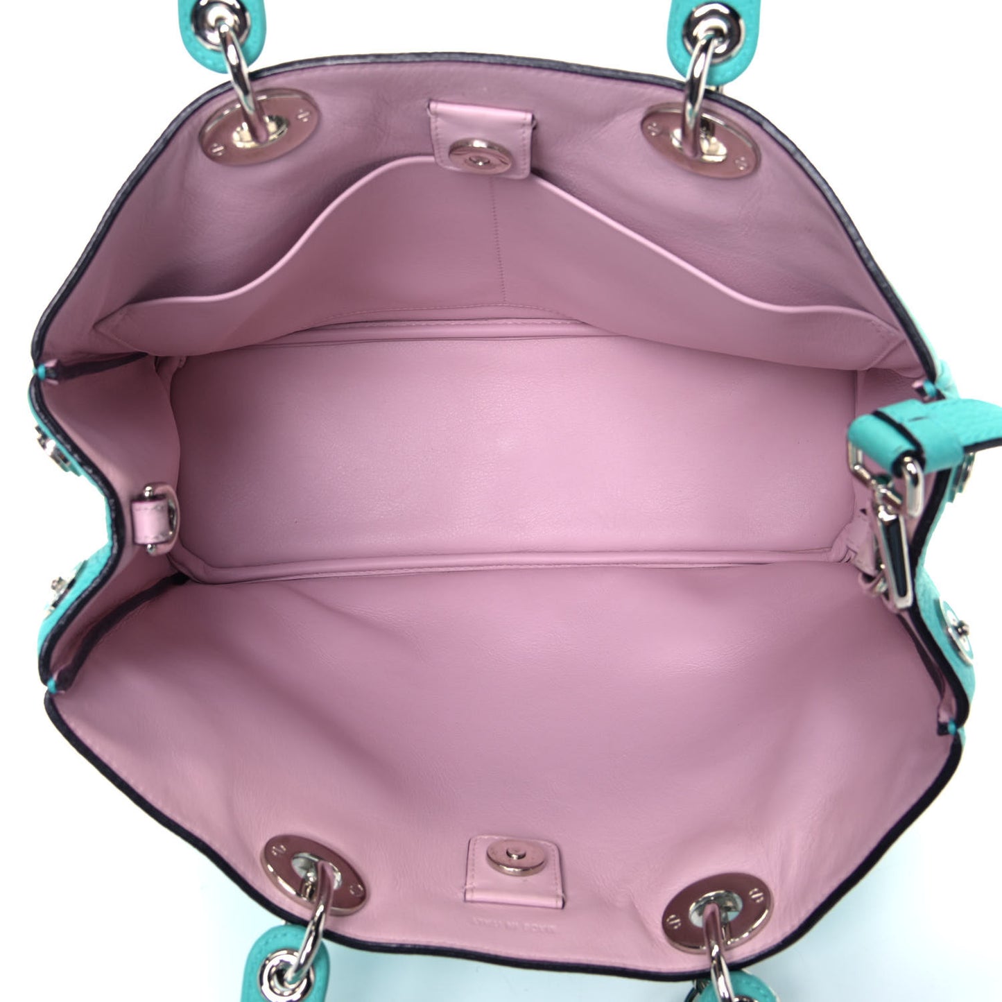 Bullcalf Medium Diorissimo Tote Turquoise
