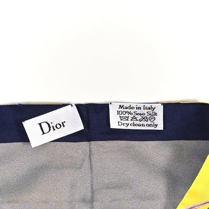 Christian Dior Silk Jewel Mitzah Scarf Yellow 3 of 3