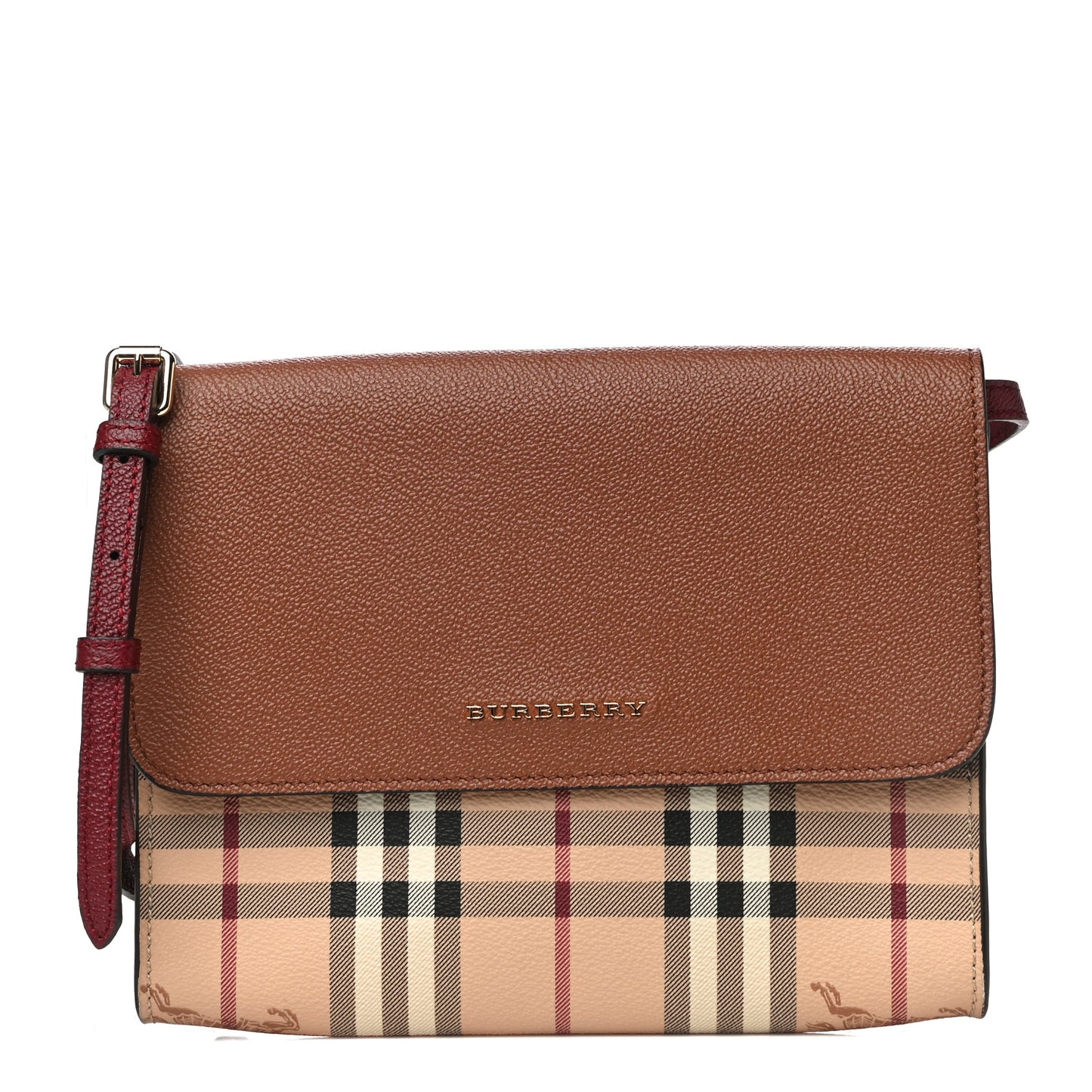 Haymarket Check Small Loxley Crossbody Bright Toffee