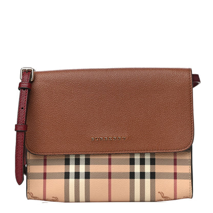 Burberry Haymarket Check Small Loxley Crossbody Bright Toffee 1 of 12