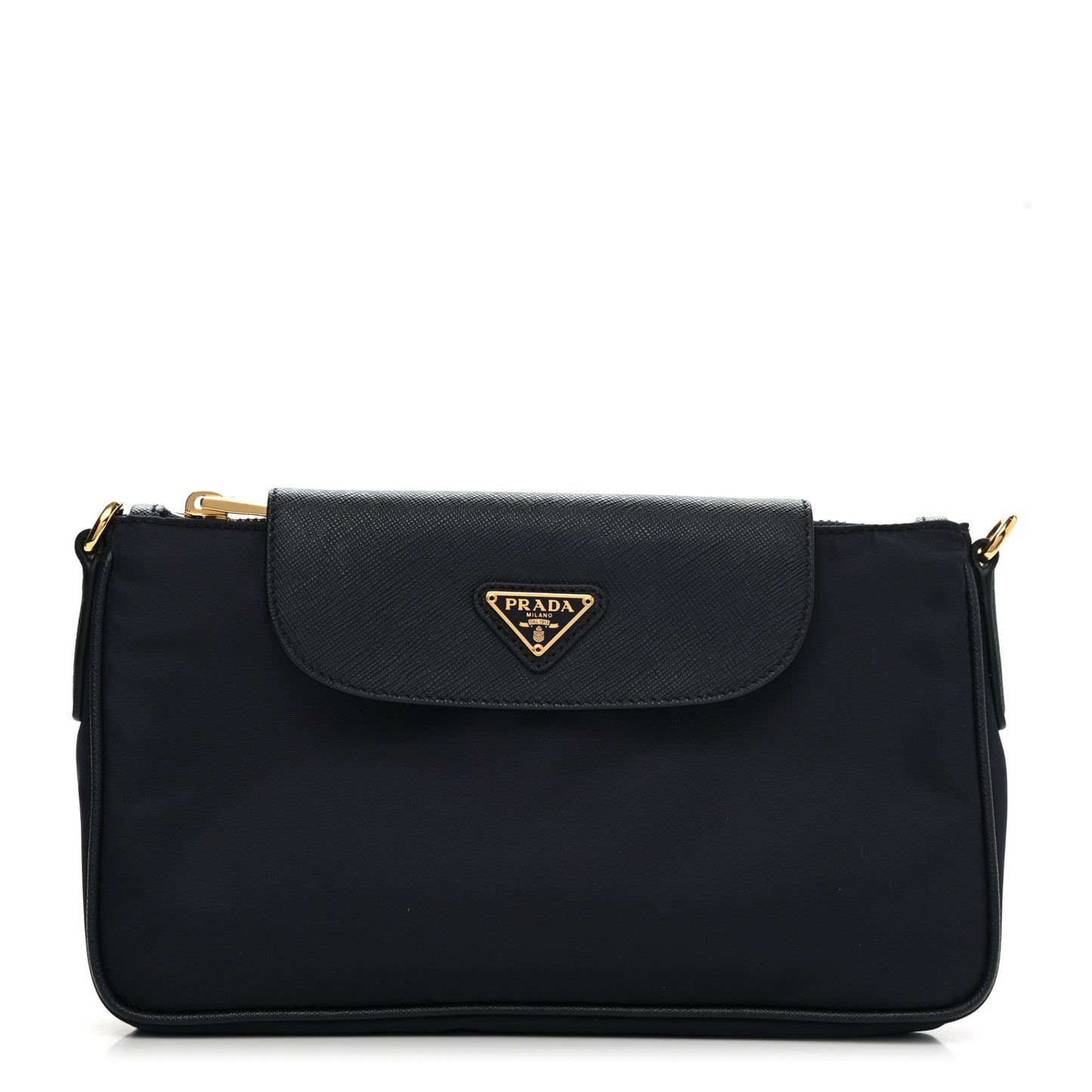 Tessuto Nylon Saffiano Crossbody Bag Baltico