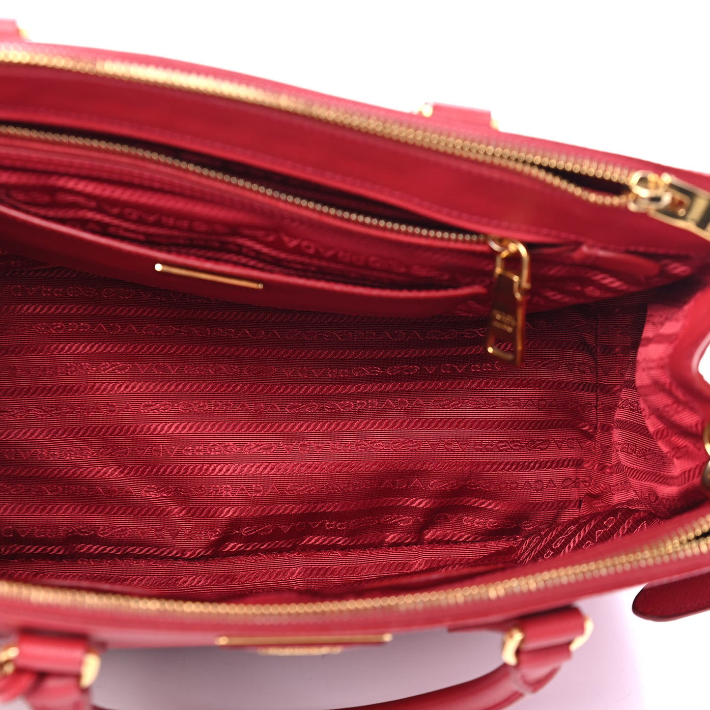 Saffiano Medium Galleria Double Zip Tote Fuoco