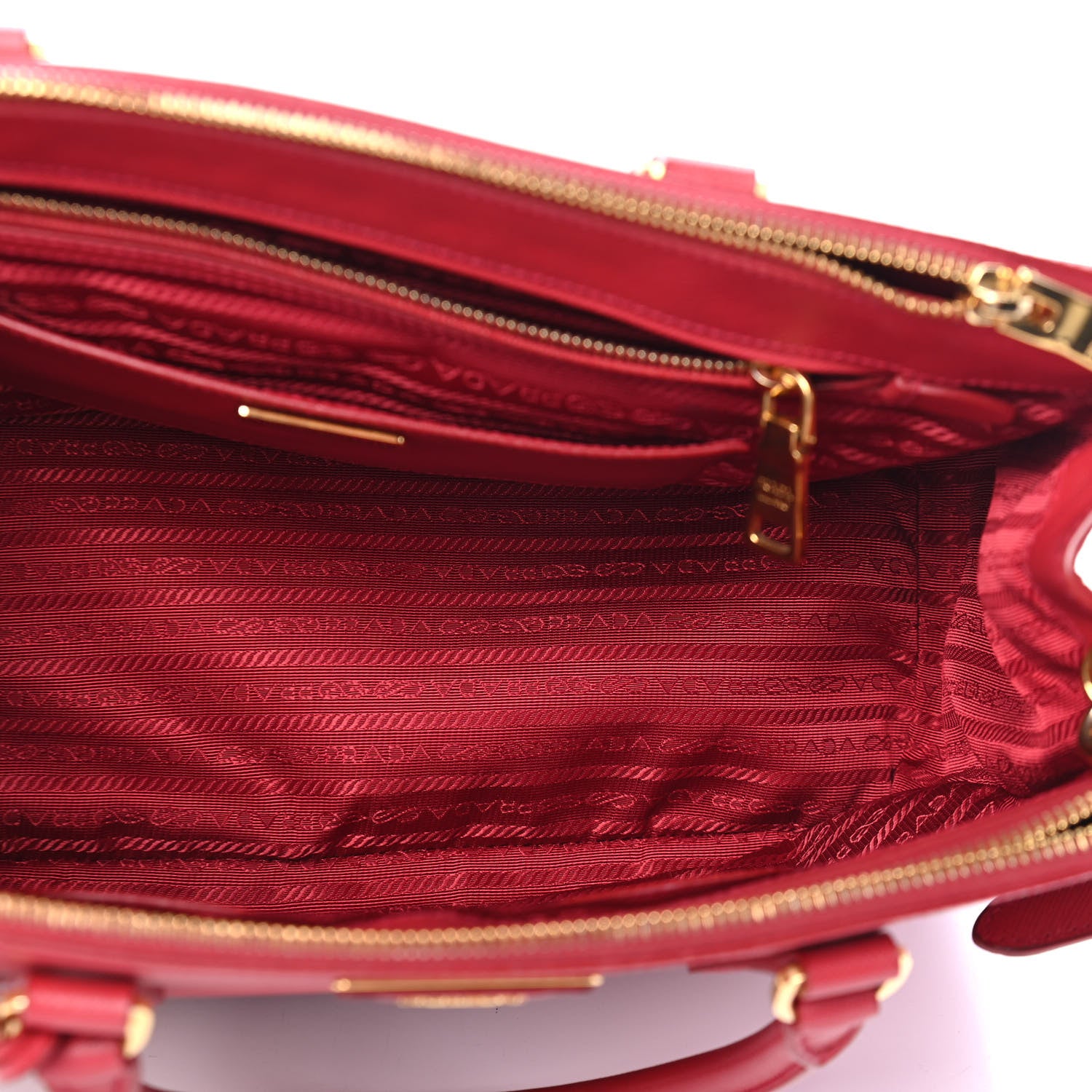 Prada Saffiano Medium Galleria Double Zip Tote Fuoco 5 of 12