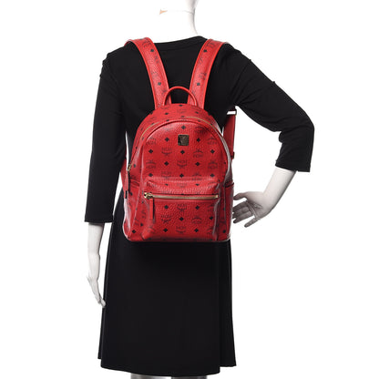 MCM Visetos Small Stark Backpack Red 2 of 13
