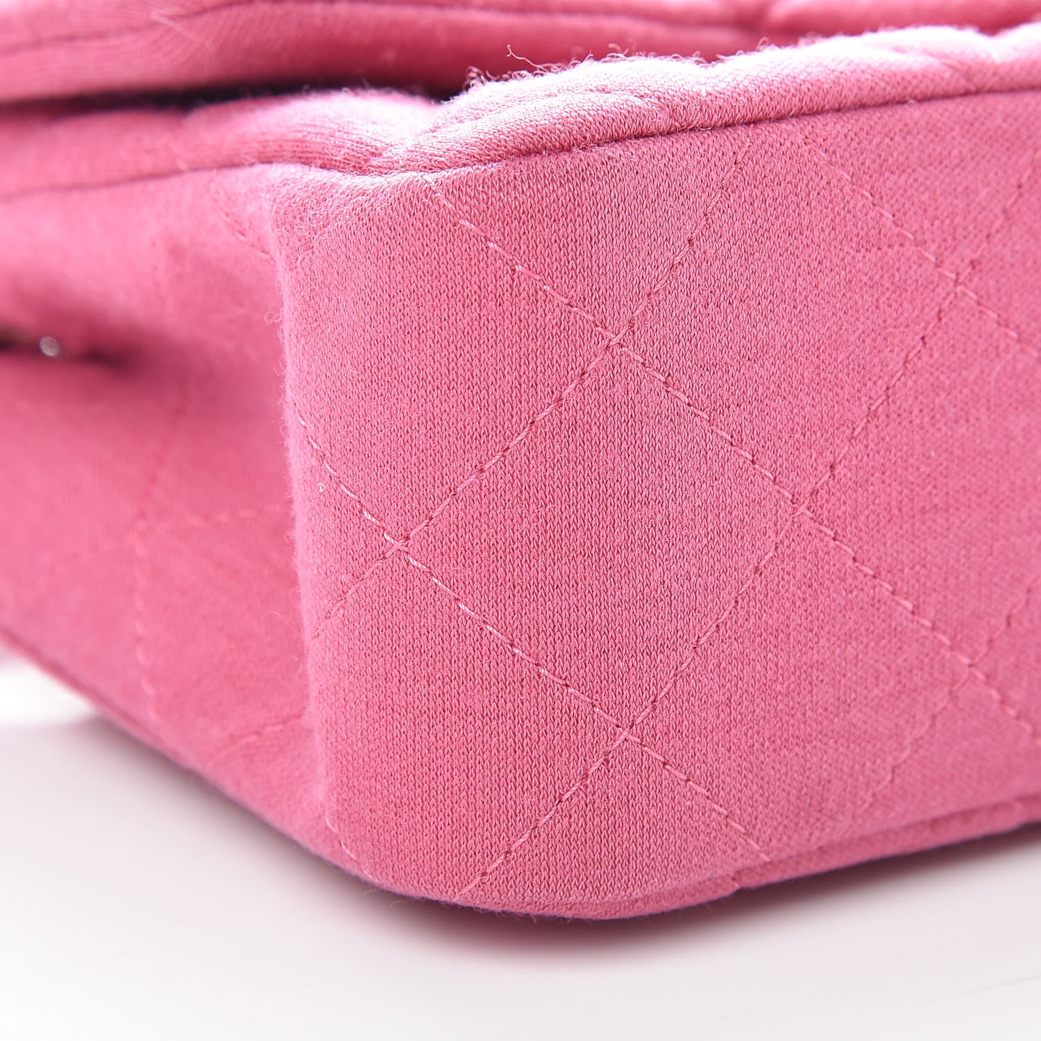 Chanel Jersey Quilted Mini Rectangular Flap Pink 8 of 10