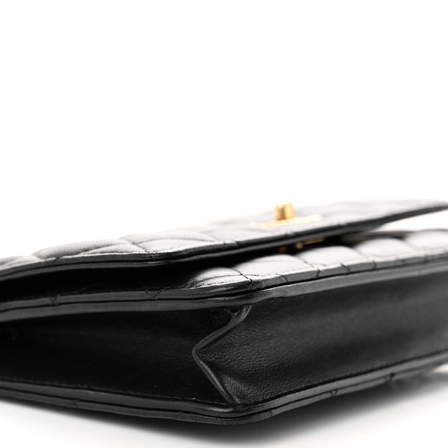 Chanel Lambskin Quilted Pearl Crush Wallet On Chain WOC Black 10 of 12