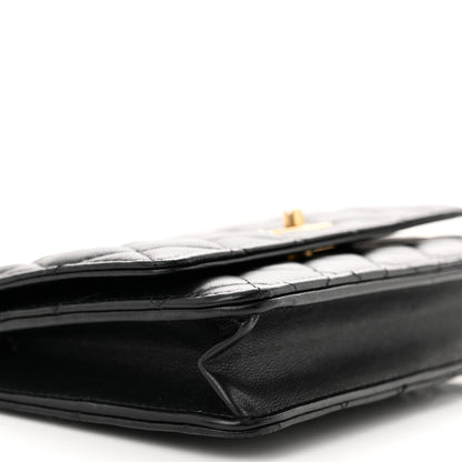Chanel Lambskin Quilted Pearl Crush Wallet On Chain WOC Black 10 of 12