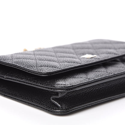 Chanel Caviar Quilted Wallet On Chain WOC Black 9 of 11