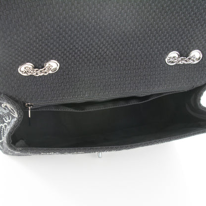 Chanel Tweed Strass Jumbo Pudong Flap Black 6 of 8