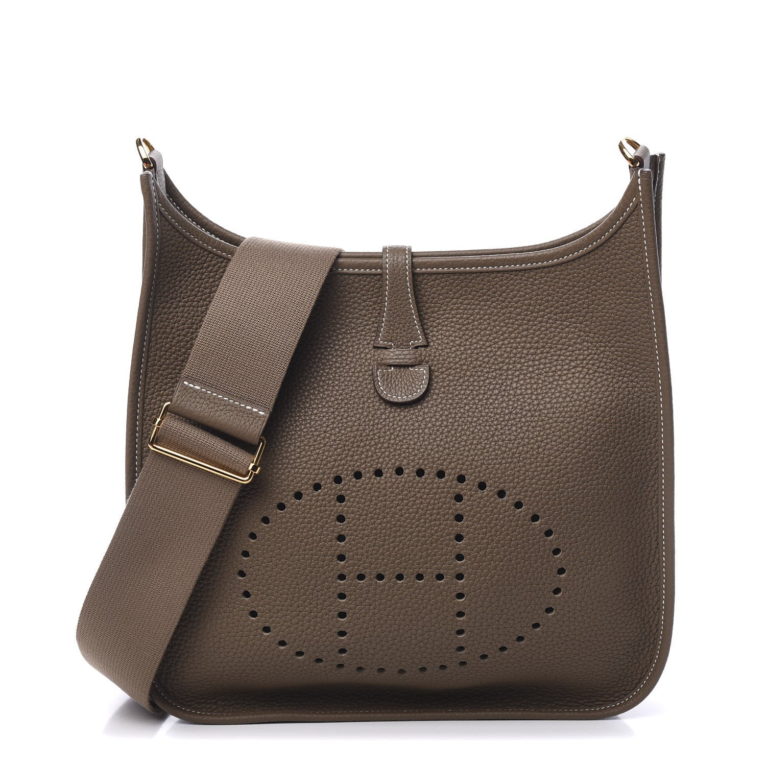 Hermes Taurillon Clemence Evelyne III PM Etoupe 1 of 10