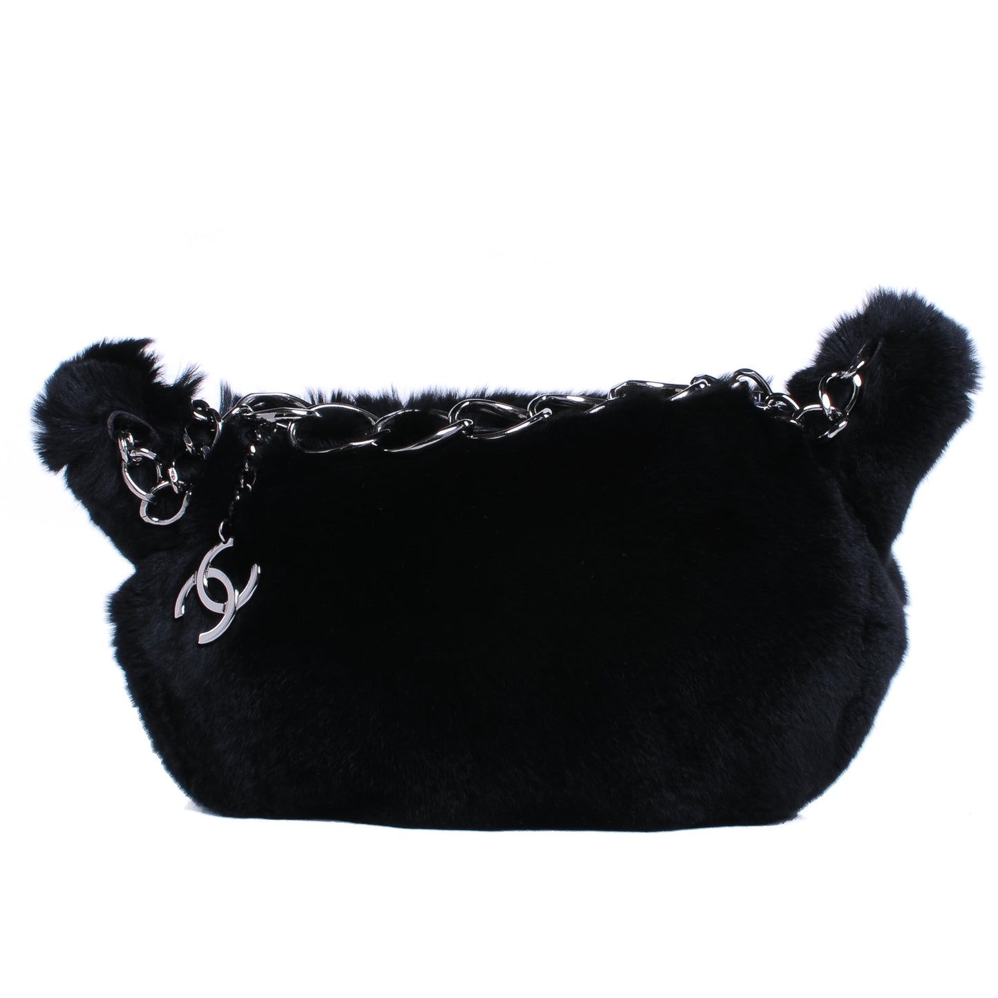 Rabbit Fur Hobo Black
