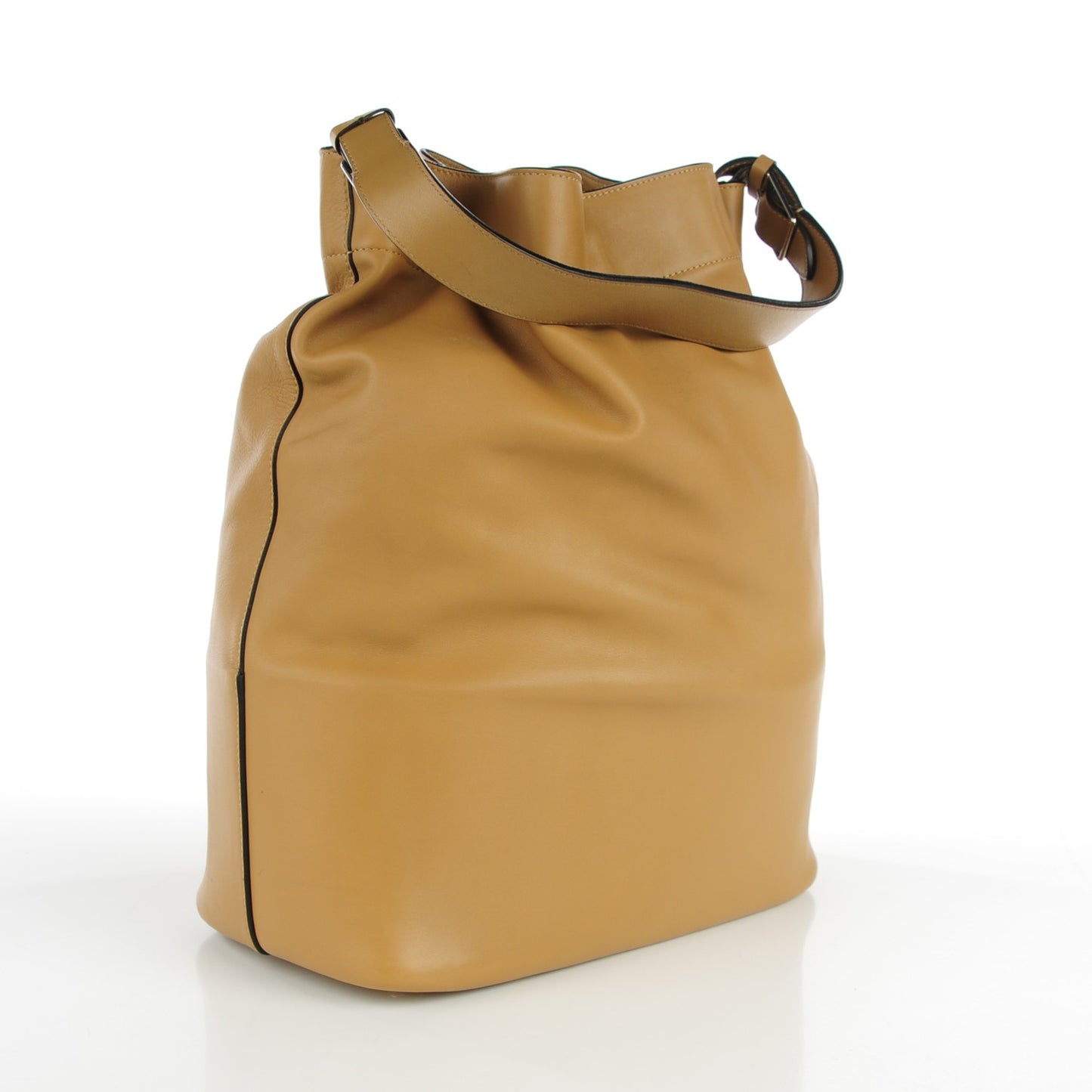 Calfskin Seau Drawstring Tote Nude