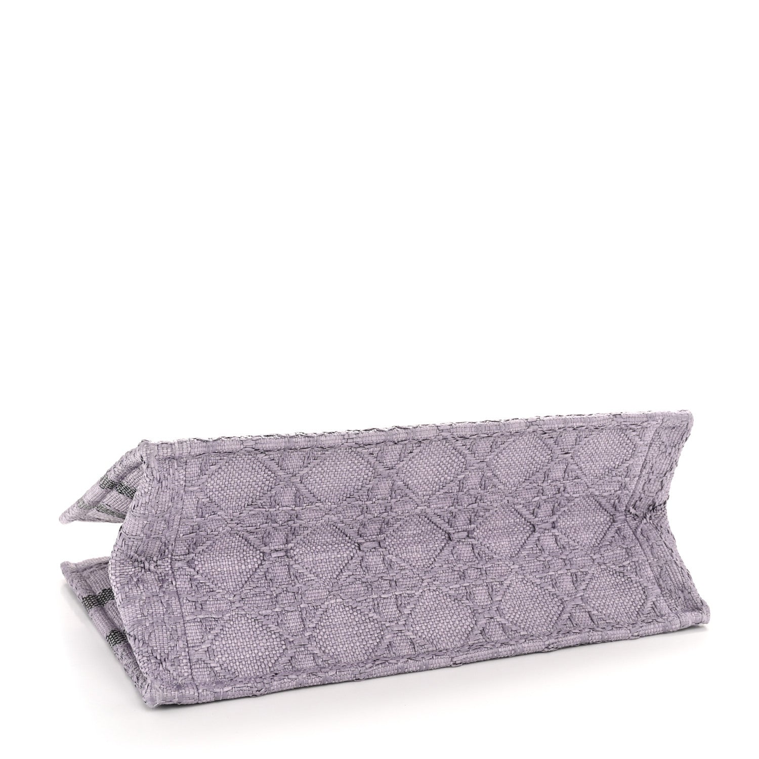 Christian Dior Raffia Cannage Medium Book Tote Lilac 4 of 11