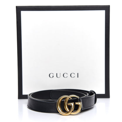 Gucci Calfskin Double G 20mm Belt 75 30 Black 9 of 9