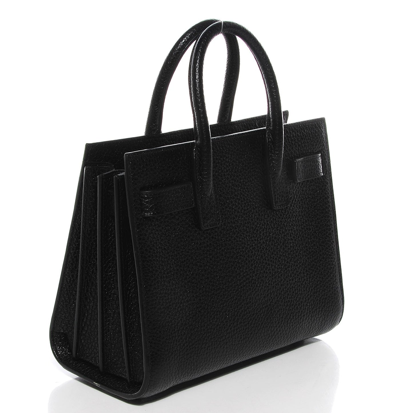 Grained Calfskin Nano Sac De Jour Black