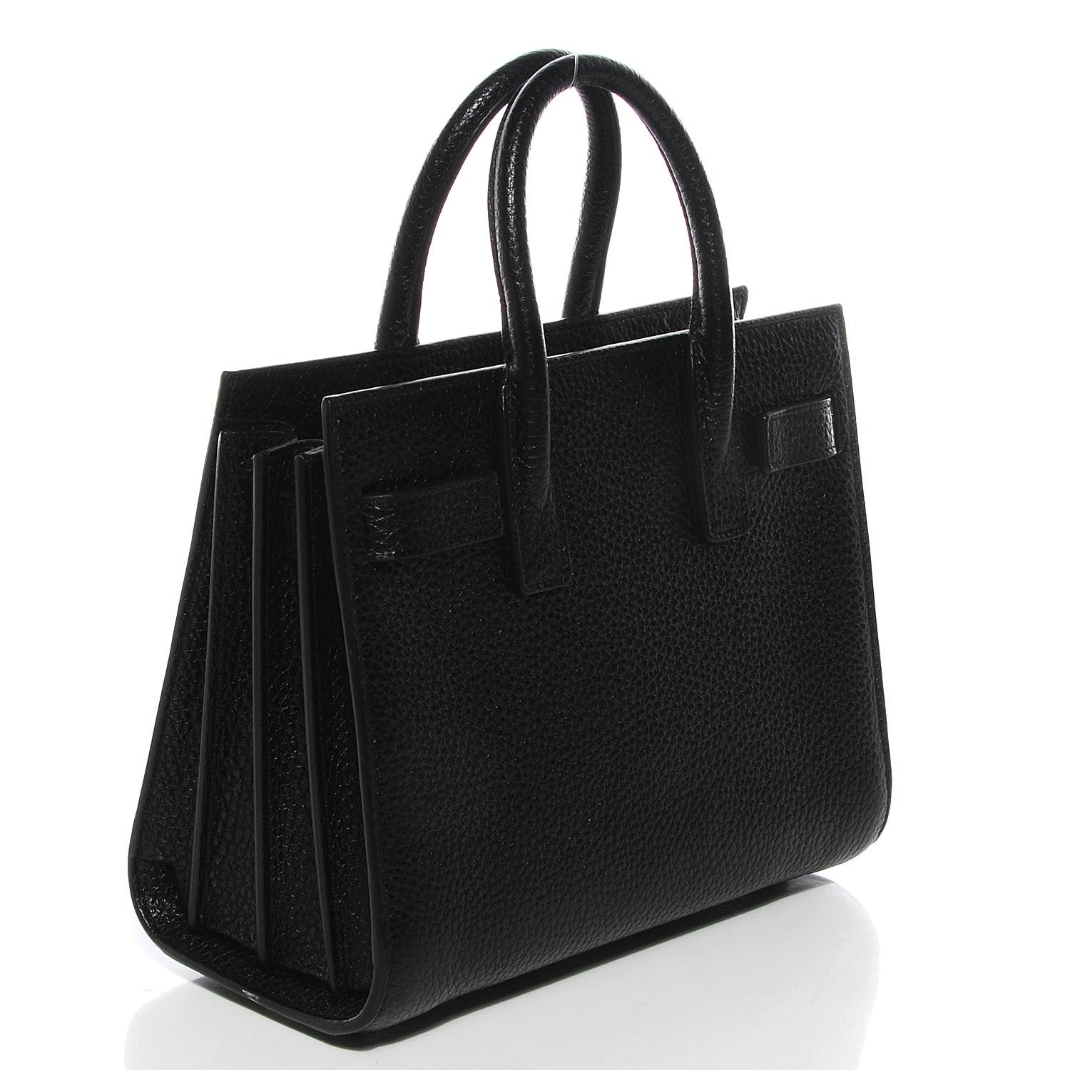 Saint Laurent Grained Calfskin Nano Sac De Jour Black 3 of 7