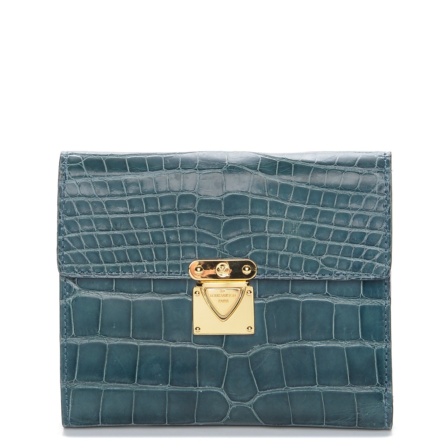Louis Vuitton Alligator Koala Wallet Blue 1 of 8