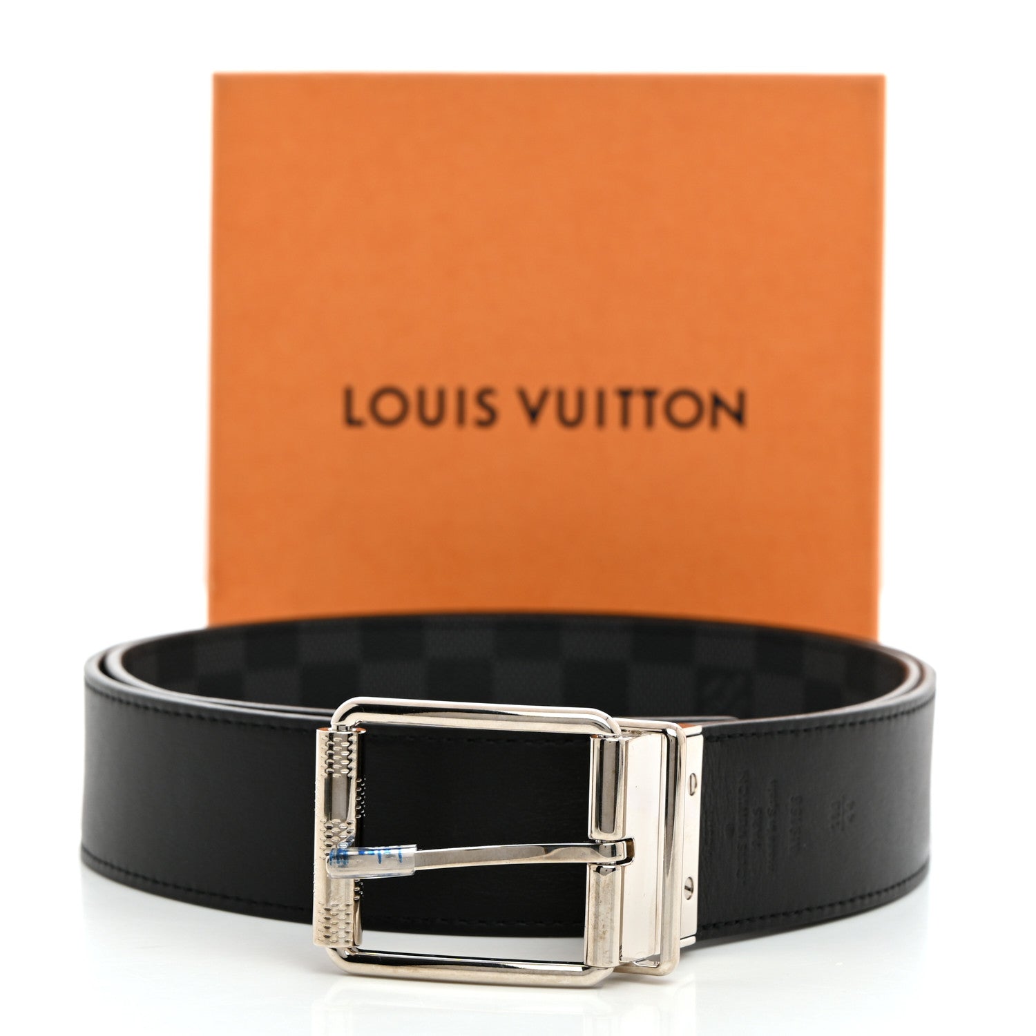 Louis Vuitton Damier Graphite Calfskin Belt 110 44 Black 7 of 7