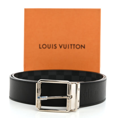 Louis Vuitton Damier Graphite Calfskin Belt 110 44 Black 7 of 7