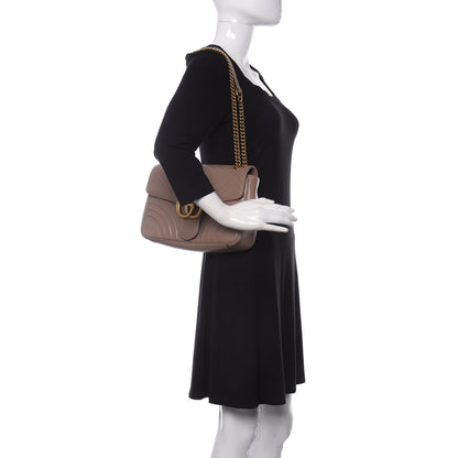 Gucci Calfskin Matelasse Medium GG Marmont Shoulder Bag Porcelain Rose 2 of 10