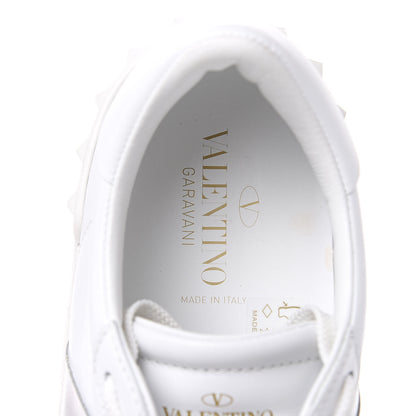 Valentino Garavani Calfskin Rockstud Open Sneakers 40 White Pewter 6 of 9
