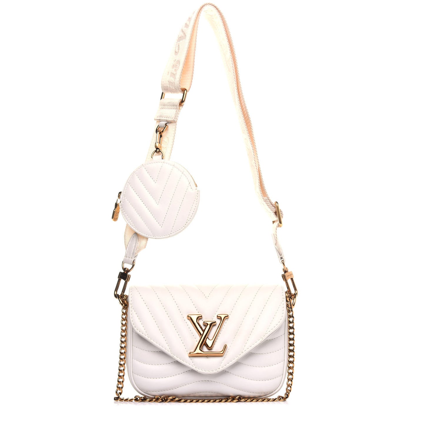 Calfskin New Wave Multi Pochette Snow