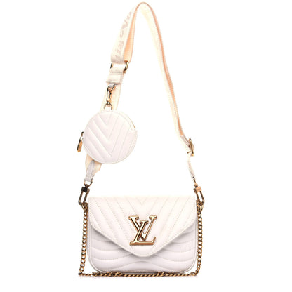 Louis Vuitton Calfskin New Wave Multi Pochette Snow 1 of 16