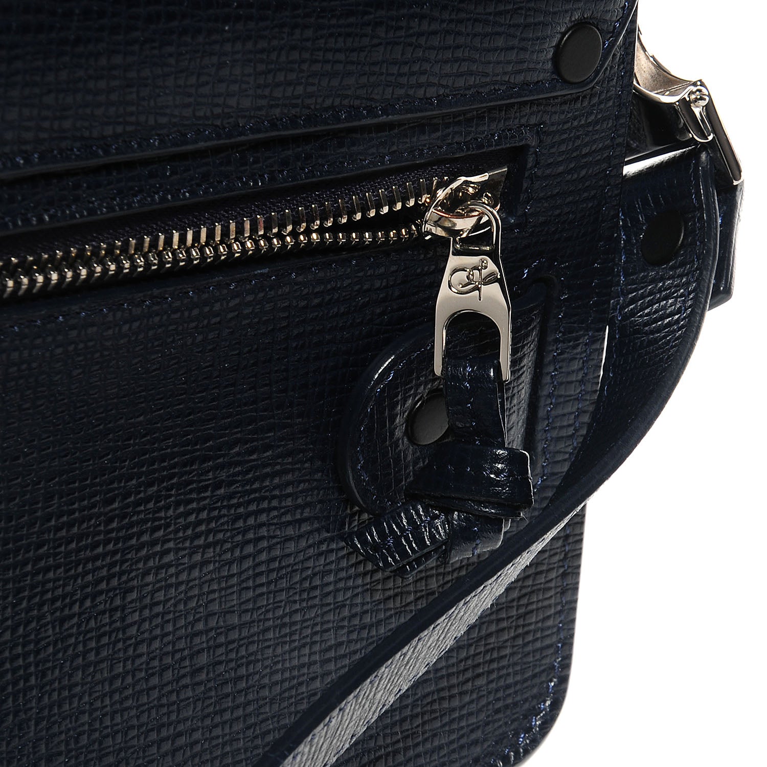 Proenza Schouler Linosa Leather Mini PS11 Classic Shoulder Bag Navy Blue 4 of 13
