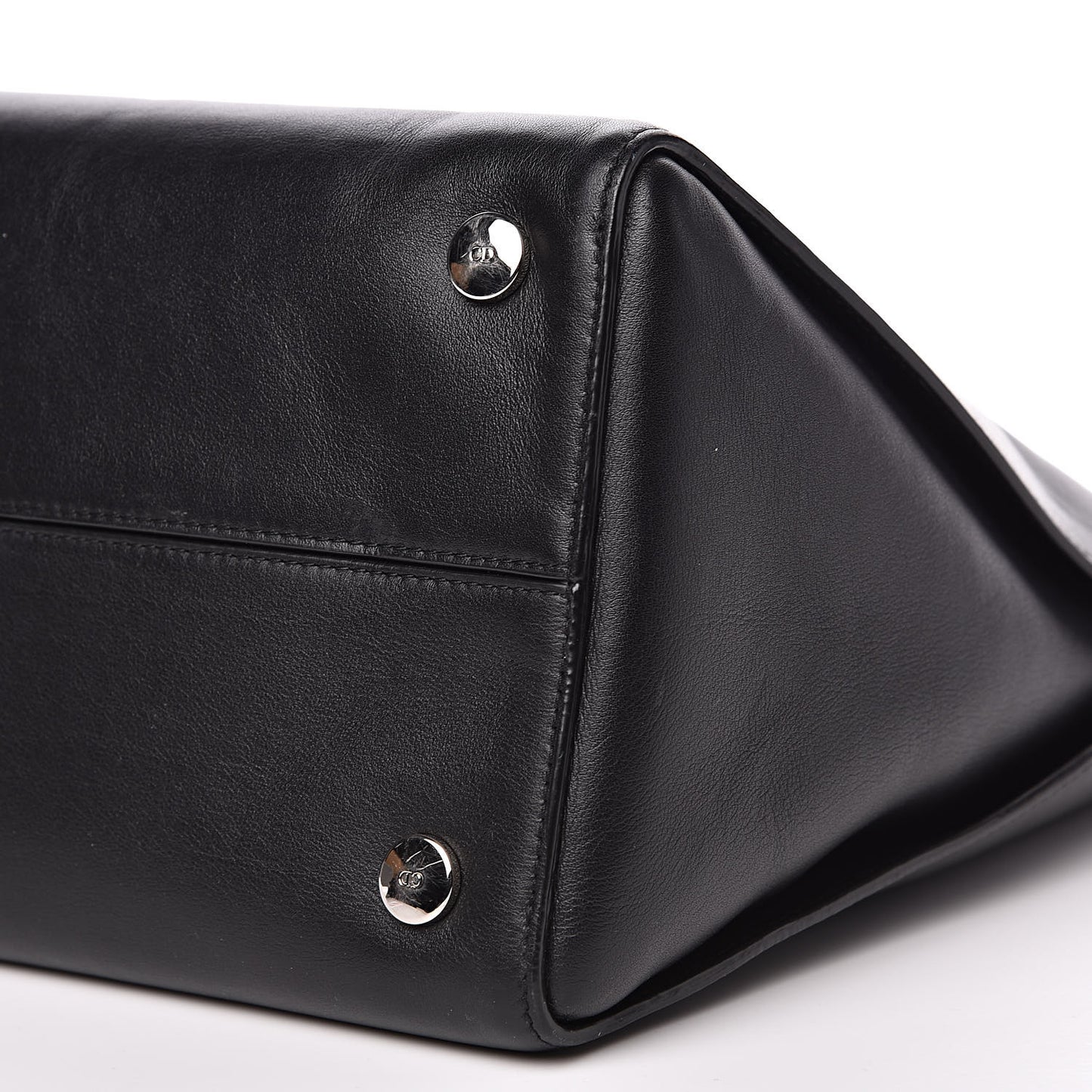 Calfskin Small Addict Shopping Tote Black Pink
