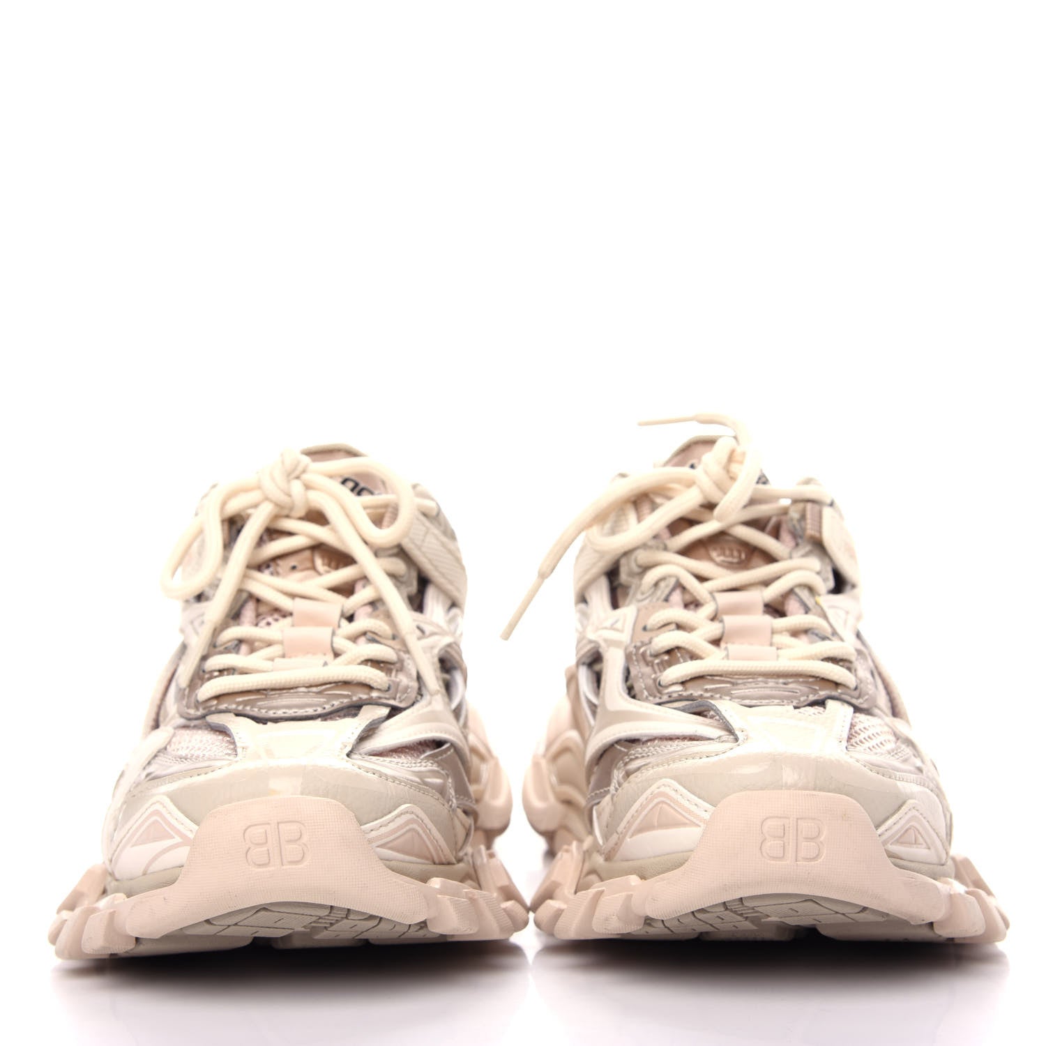 Balenciaga Rubber Mesh Bi-Color Womens Track.2 Open Sneakers 36 Nude 2 of 11
